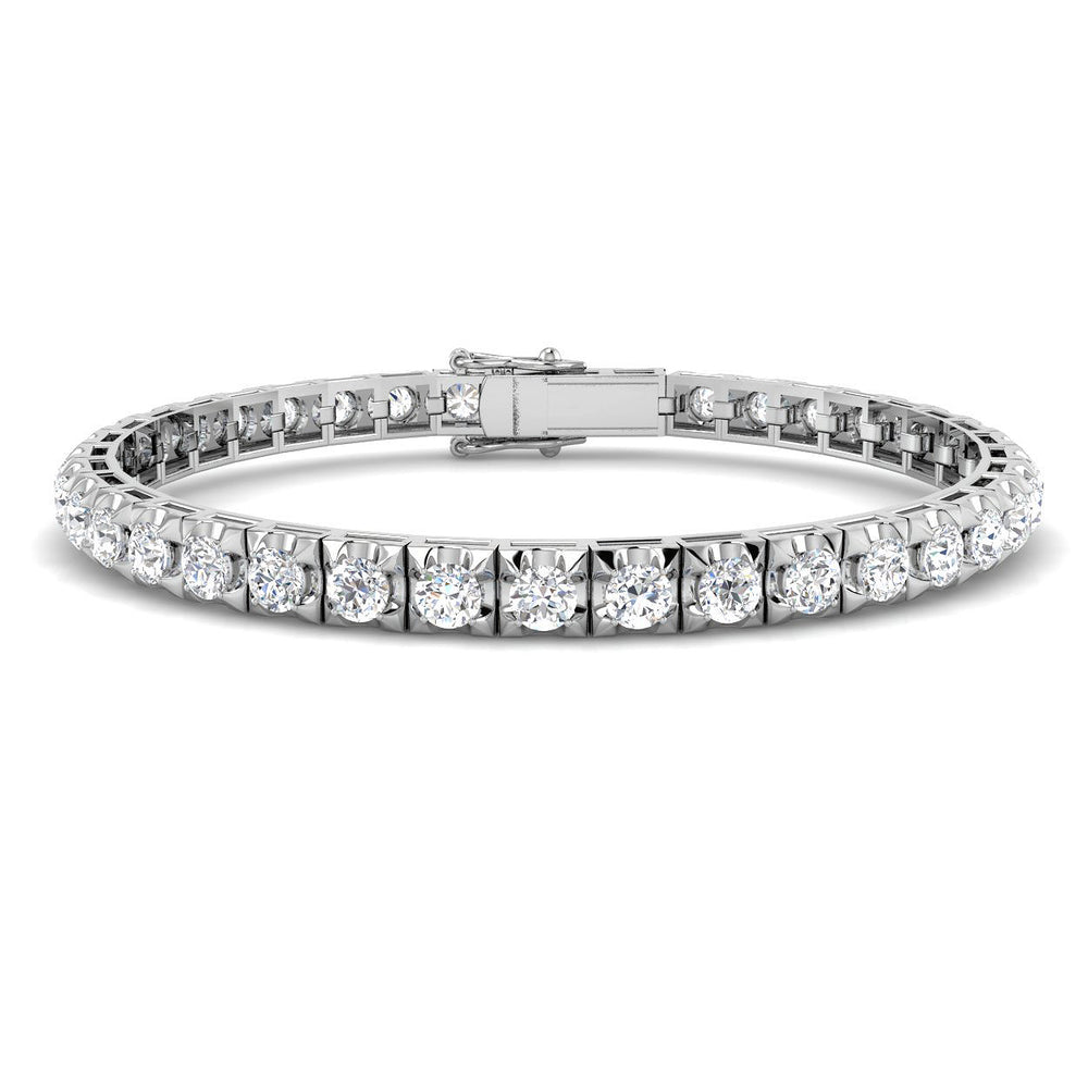 7.12ct Natural Diamond Bracelet in 18K White Gold