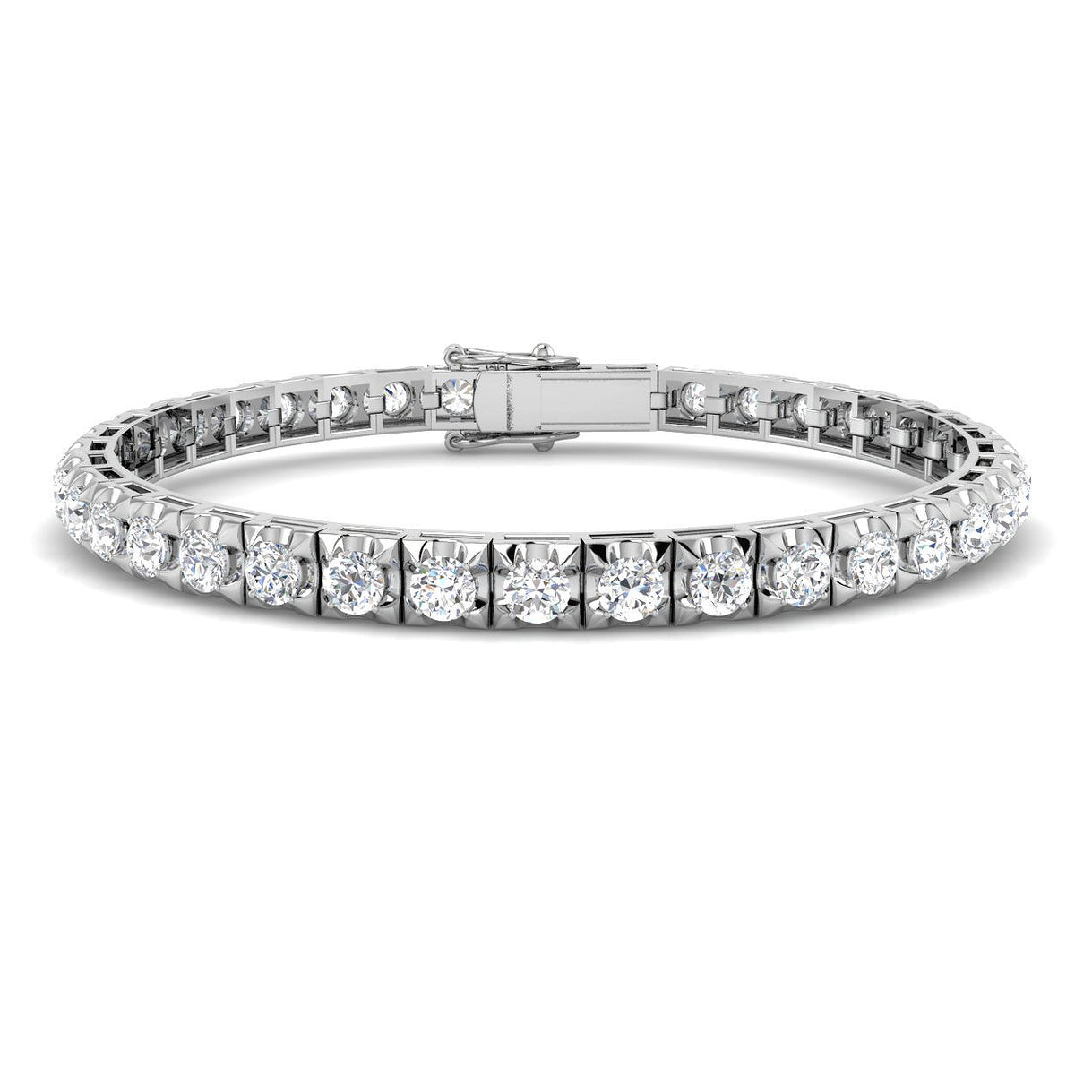 7.12ct Natural Diamond Bracelet in 18K White Gold