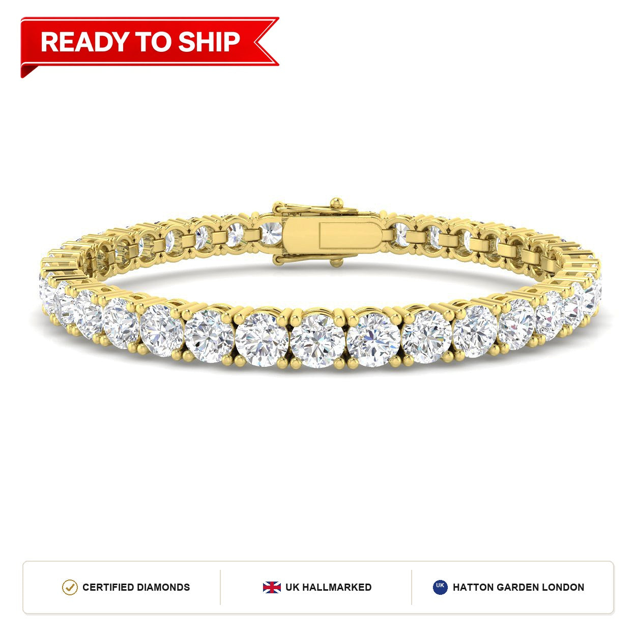 Lab grown diamond tennis bracelet