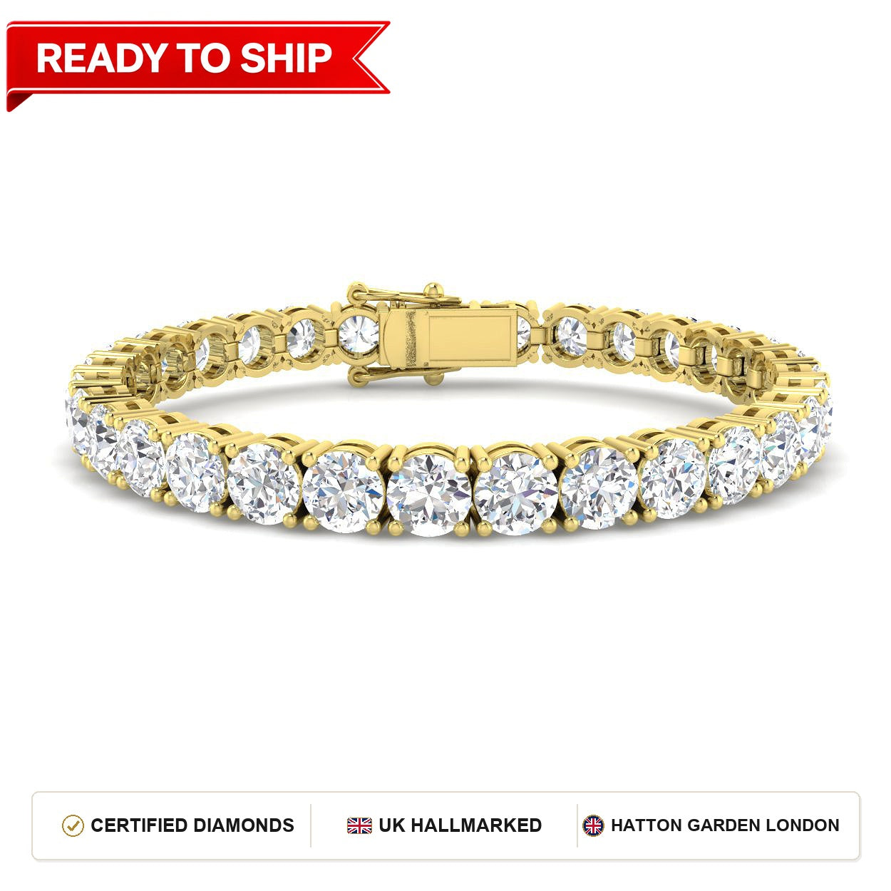 Lab grown diamond tennis bracelet