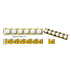 22.6 Carat Lab Grown Round Diamond Tennis Bracelet 9k Yellow Gold Ready To Ship