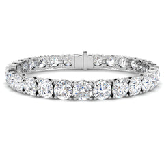 28.5 Carat Lab Grown Round Diamond Tennis Bracelet 9k White Gold Ready To Ship
