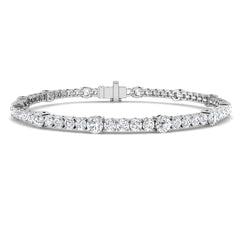 5.4 Carat Lab Grown Round Diamond Tennis Bracelet 9k White Gold Ready To Ship