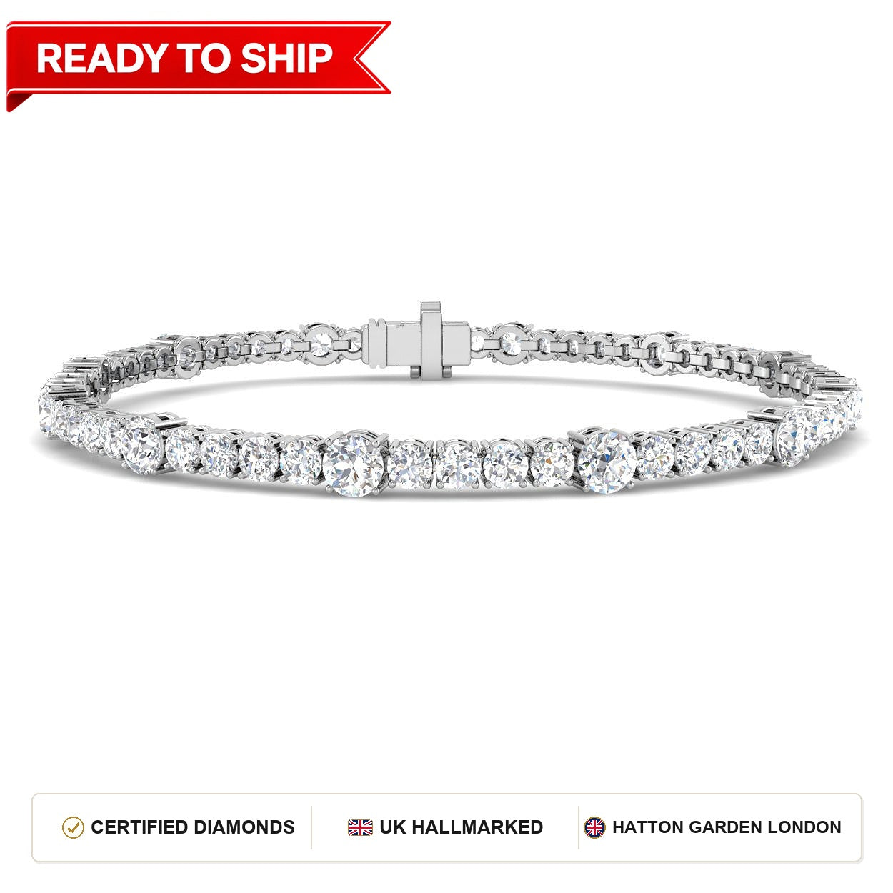 Lab grown diamond tennis bracelet