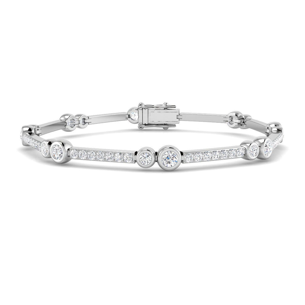 2.42ct Lab Grown Diamond Bracelet in 9K White Gold