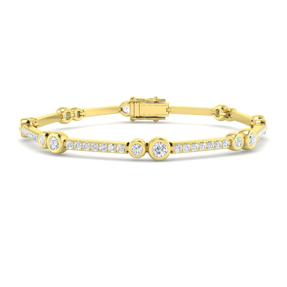 2.42ct Lab Grown Diamond Bracelet in 9K Yellow Gold