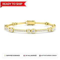 Lab grown diamond tennis bracelet