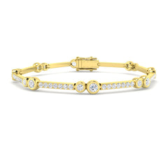 2.42ct Lab Grown Diamond Bracelet in 9K Yellow Gold