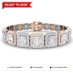 Lab grown diamond tennis bracelet