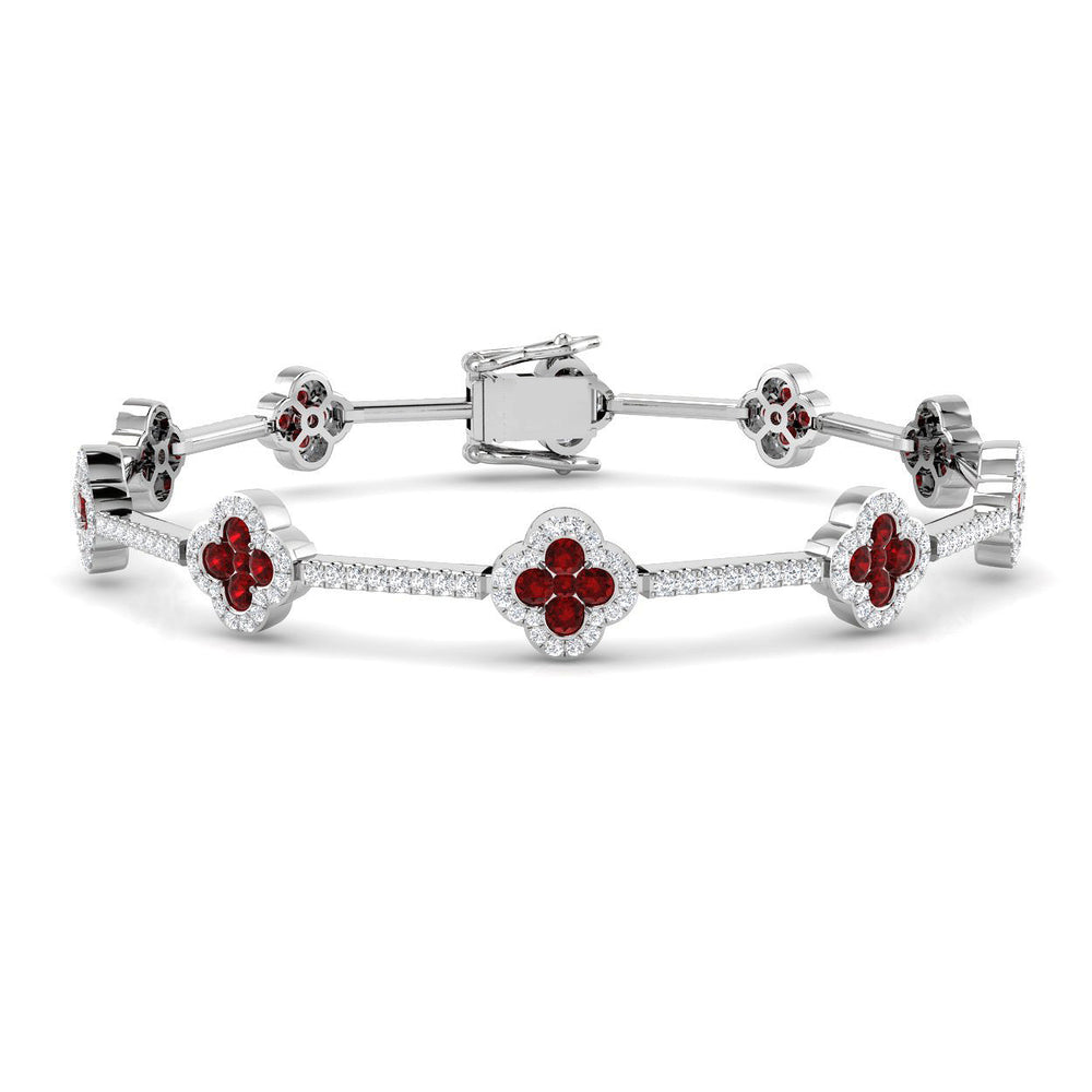 3.38ct Natural Diamond Bracelet in 18K White Gold