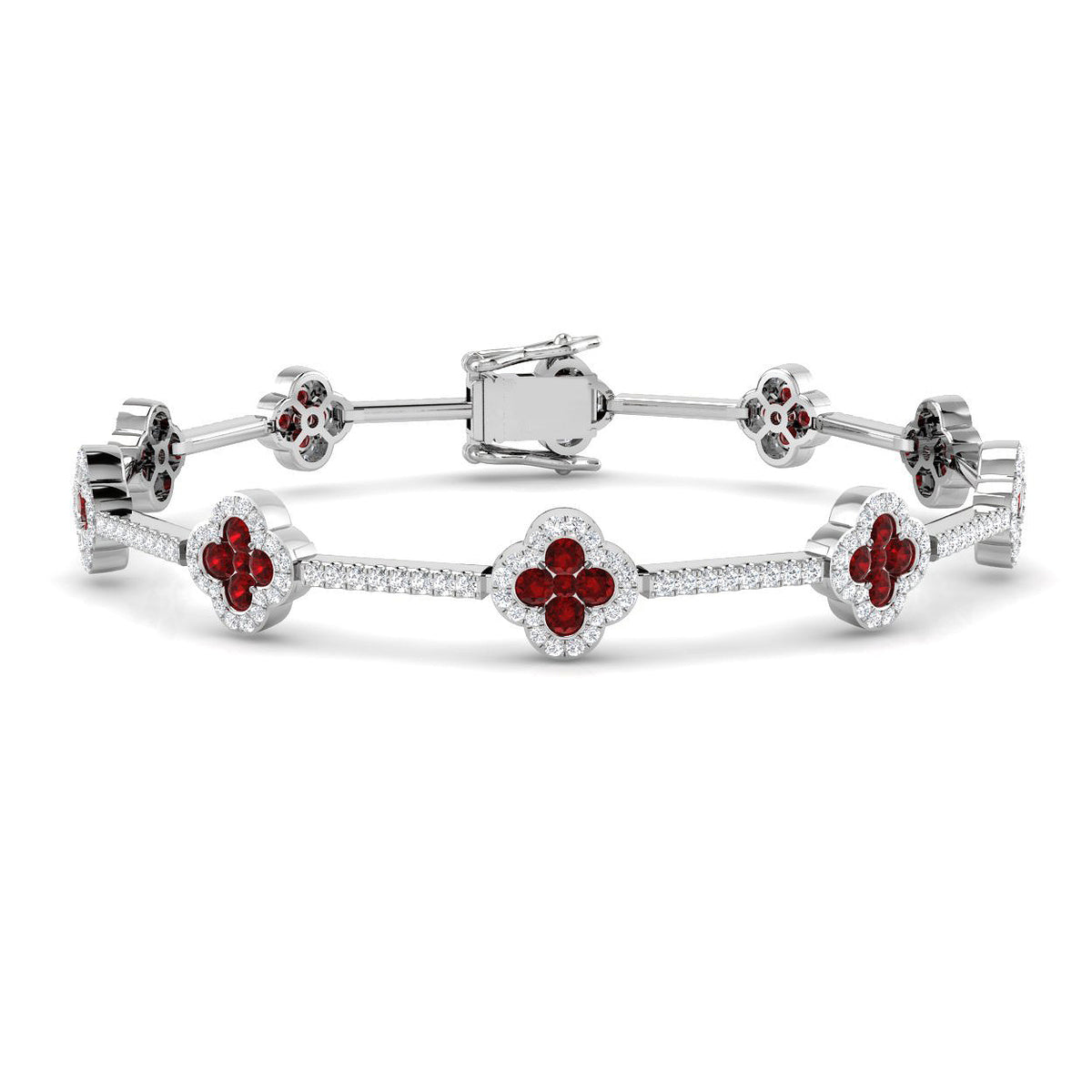 3.38ct Natural Diamond Bracelet in 18K White Gold