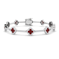 3.38ct Natural Diamond Bracelet in 18K White Gold