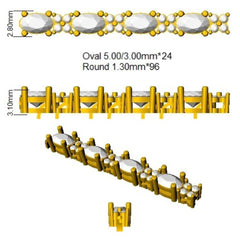 7.80Ct Oval Blue Sapphire & Diamond Designer Bracelet 9k Yellow Gold Ready To Ship