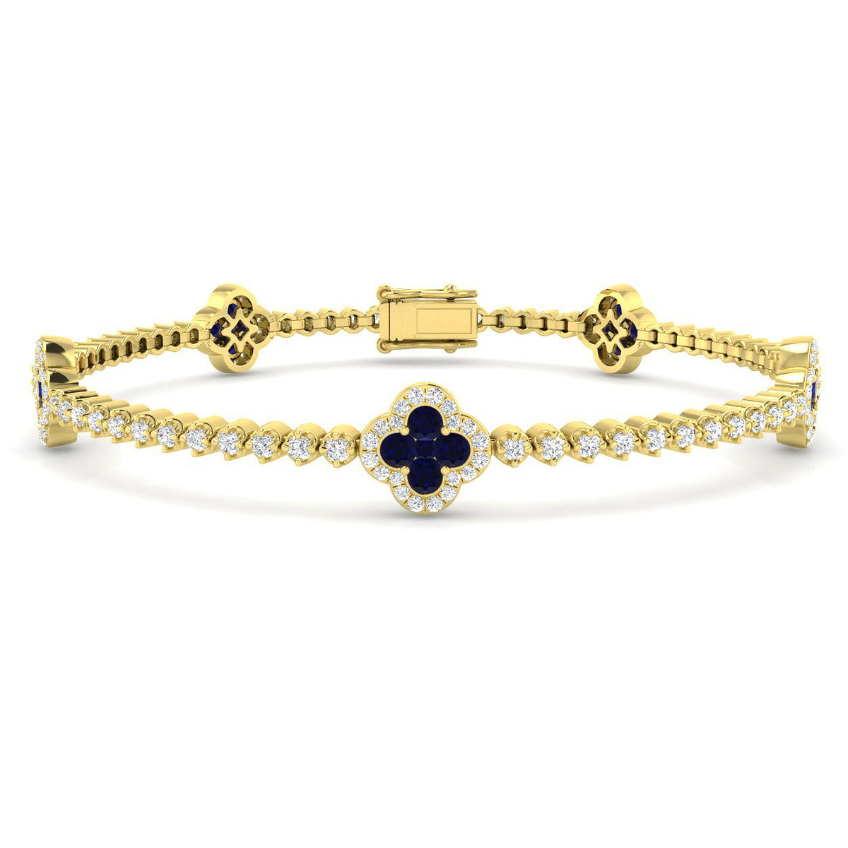 2.73ct Natural Diamond Bracelet in 18K Yellow Gold