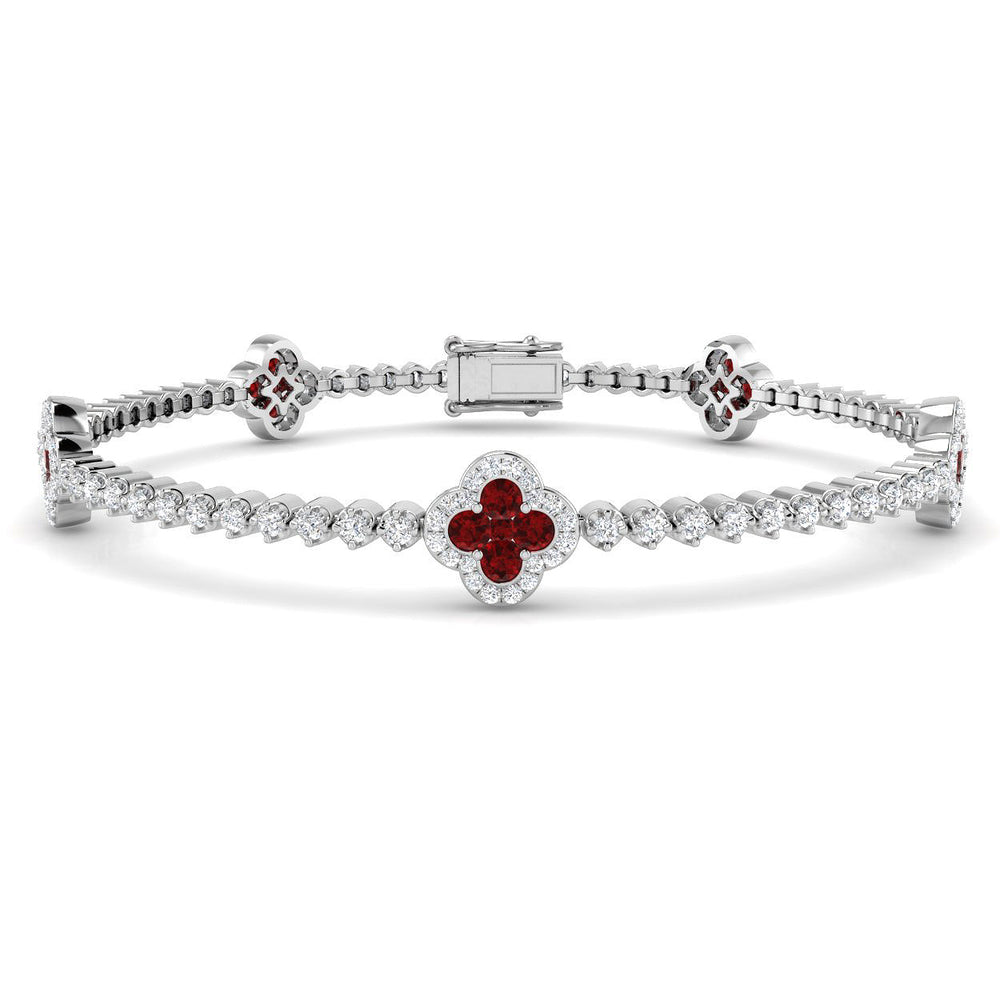 3.09ct Natural Diamond Bracelet in 18K White Gold