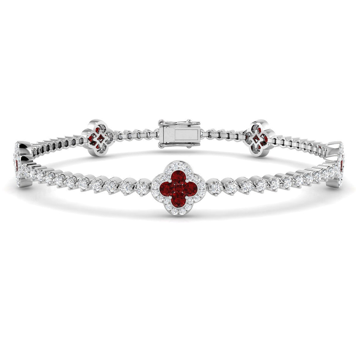 3.09ct Natural Diamond Bracelet in 18K White Gold