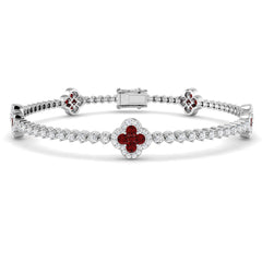 3.09ct Natural Diamond Bracelet in 18K White Gold