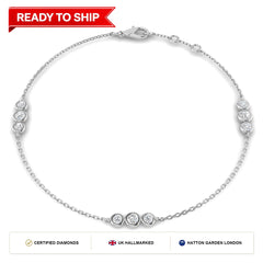Lab grown diamond tennis bracelet