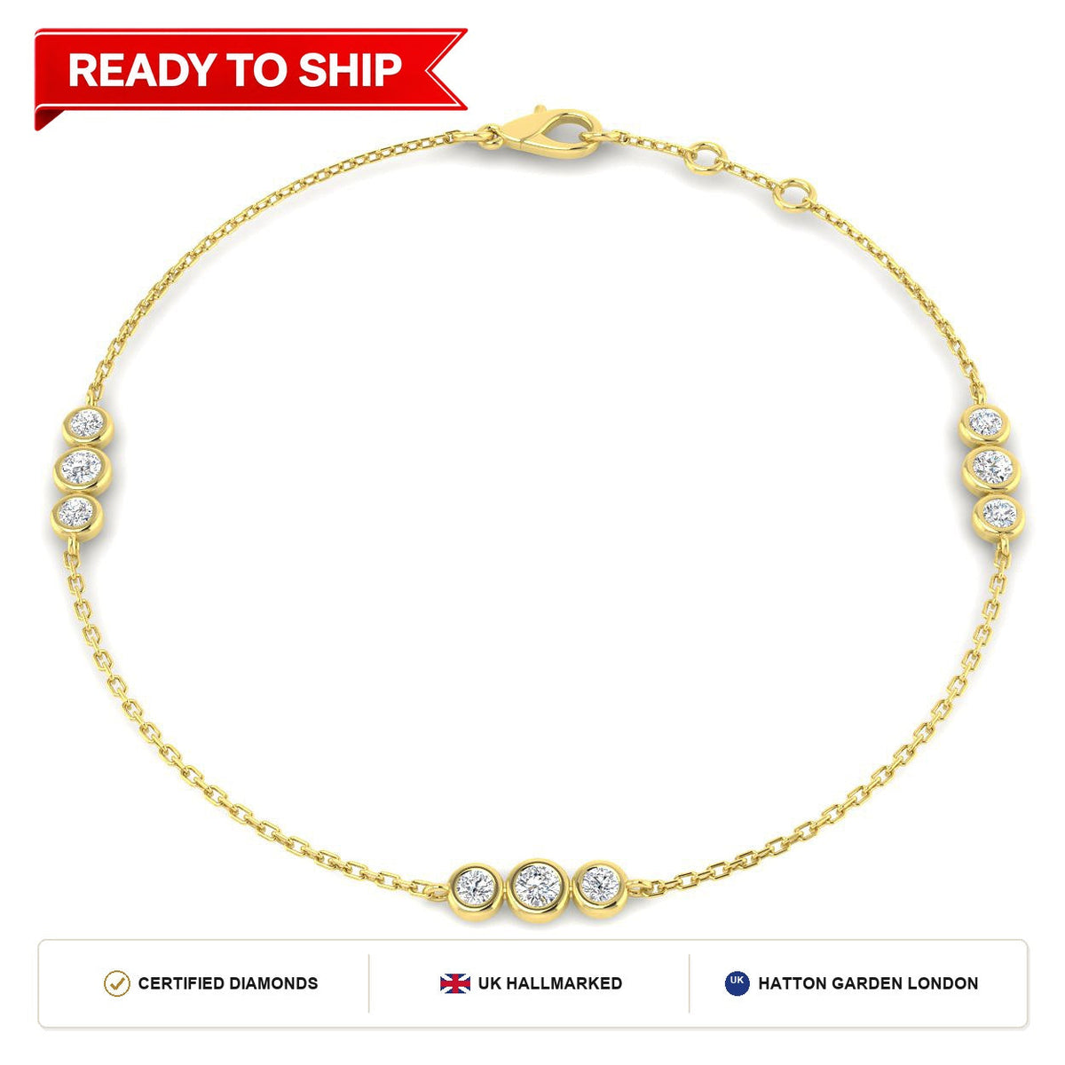 Lab grown diamond tennis bracelet