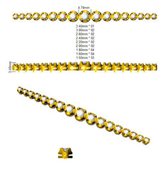 1.8 Carat Lab Grown Round Diamond Tennis Bracelet 9k Yellow Gold Ready To Ship