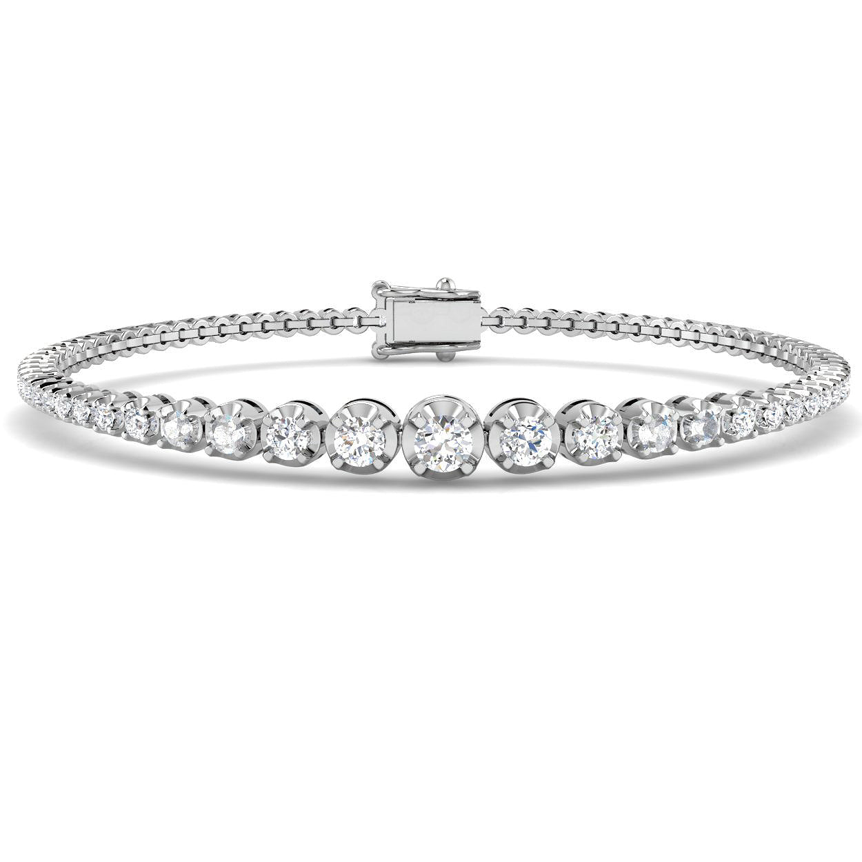 1.8 Carat Lab Grown Round Diamond Tennis Bracelet 9k White Gold Ready To Ship