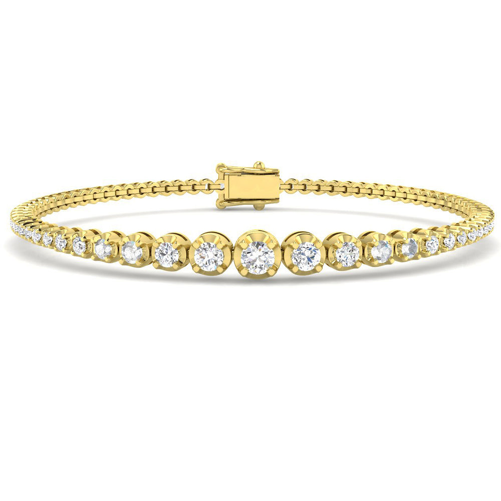 1.76ct Lab Grown Diamond Bracelet in 9K Yellow Gold