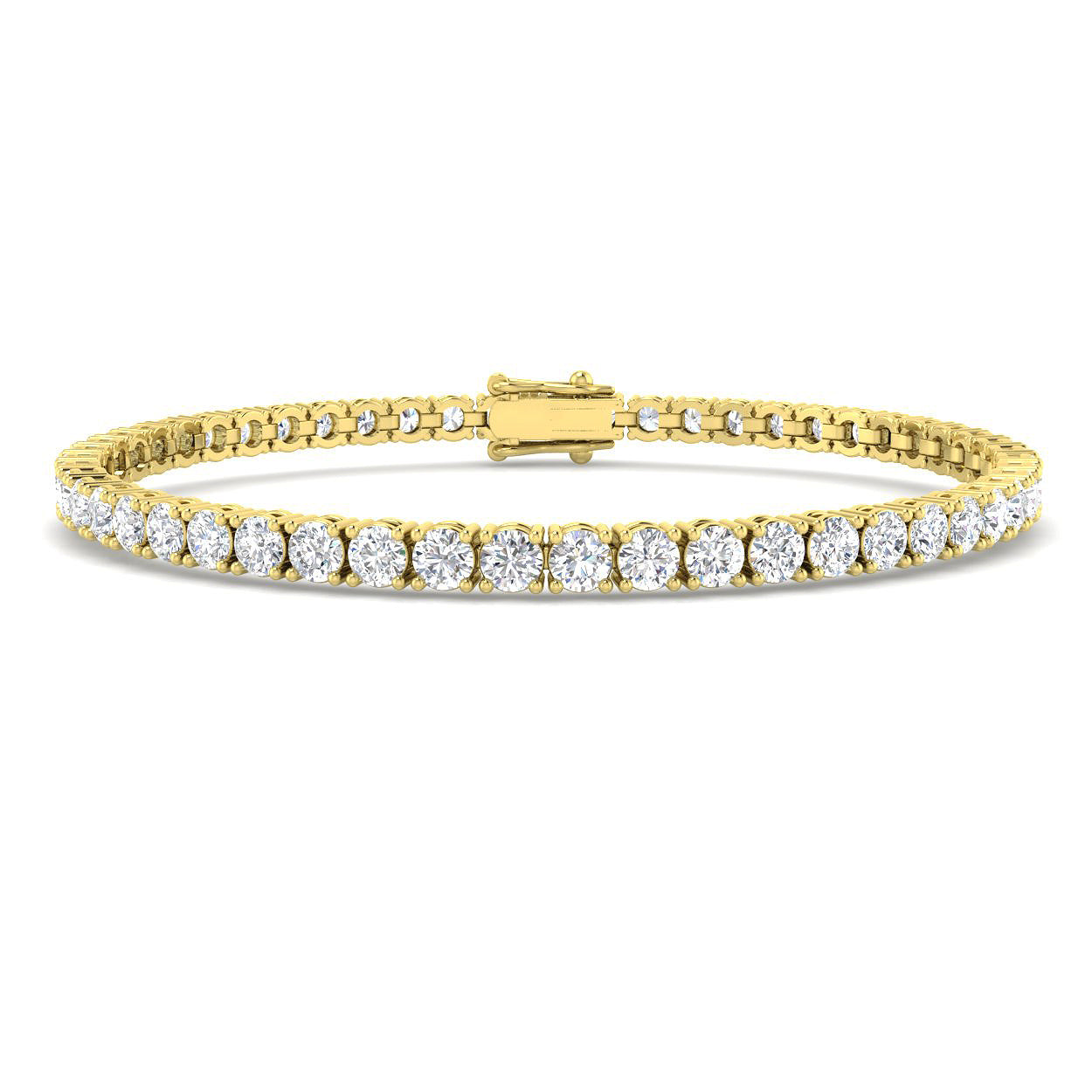 6.99ct Lab Grown Diamond Bracelet in 18K Yellow Gold