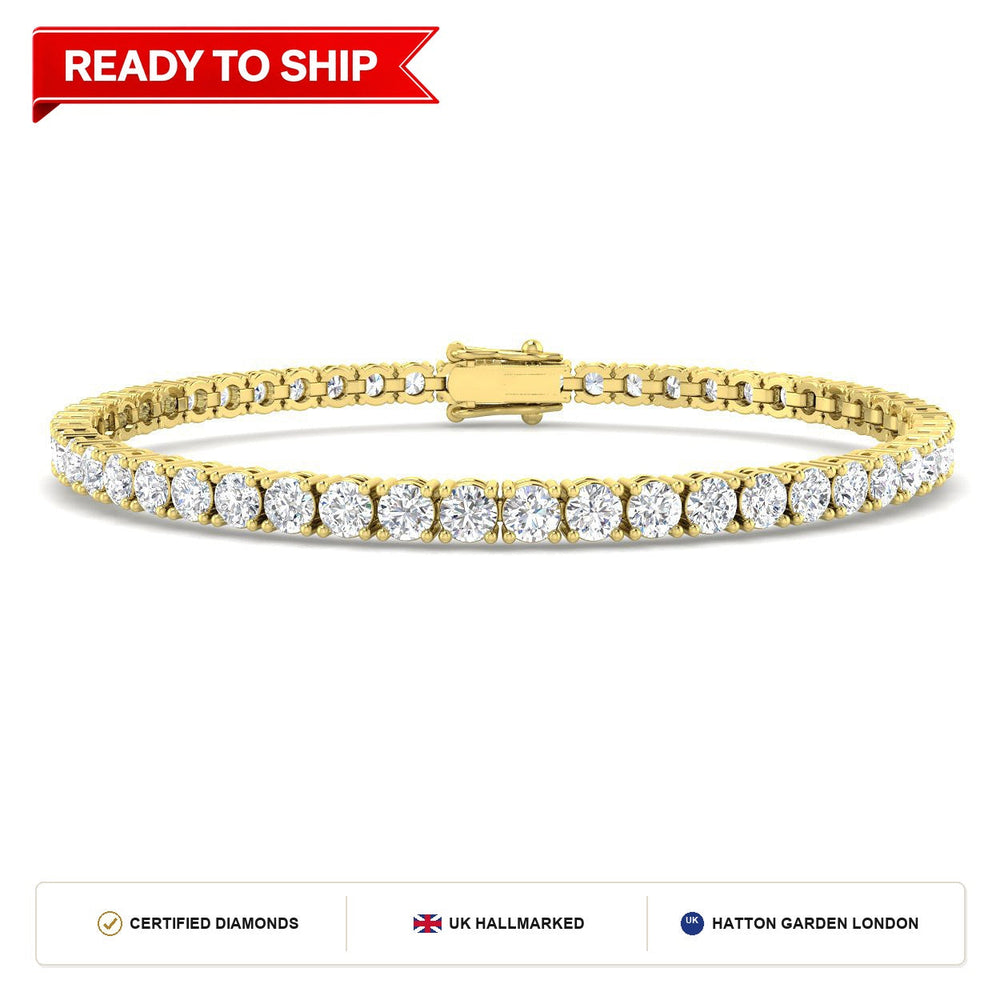 Lab grown diamond tennis bracelet