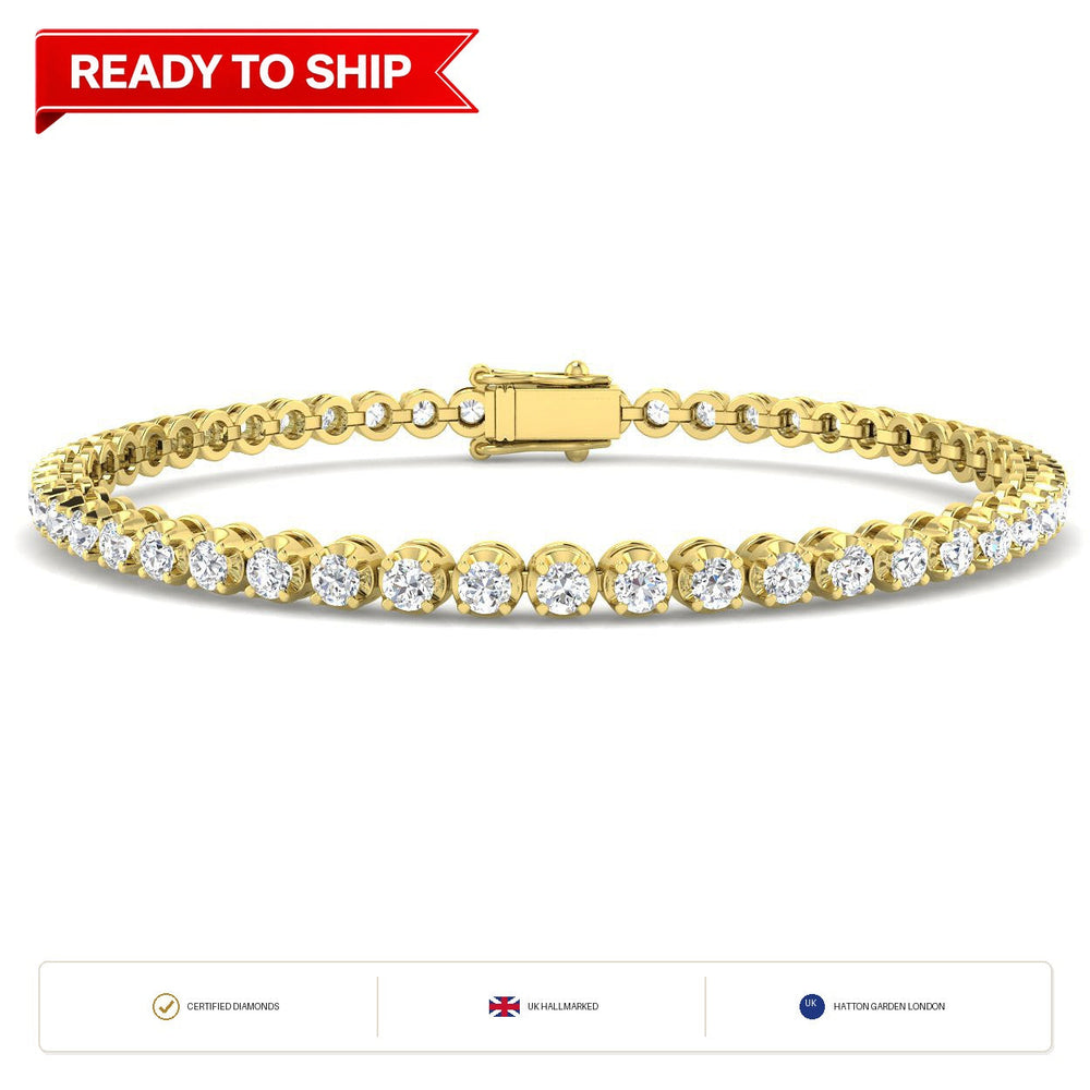 Lab grown diamond tennis bracelet