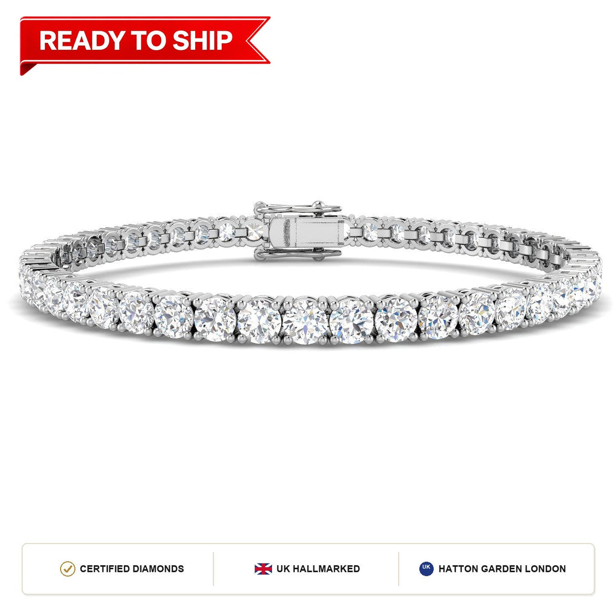 Lab grown diamond tennis bracelet