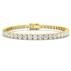 9.2 Carat Lab Grown Round Diamond Tennis Bracelet 9k Yellow Gold Ready To Ship