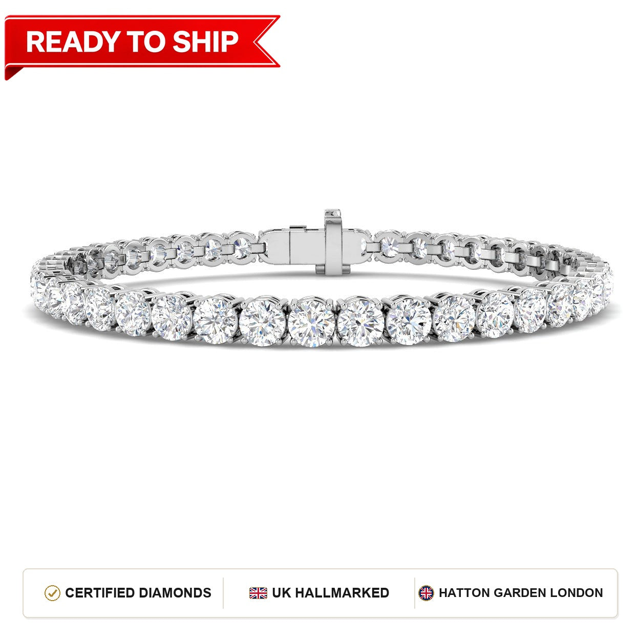 Lab grown diamond tennis bracelet
