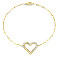 0.3 Carat D-E/VS Lab Grown Round Diamond Everyday Bracelet 9k Yellow Gold ,Ready To Ship