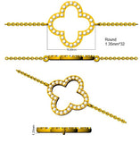 9ct Yellow Gold 0.34ct Lab Grown Diamond Clover Bracelet