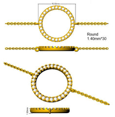 9ct Yellow Gold 0.32ct Lab Grown Diamond Bracelet - Elegant Design