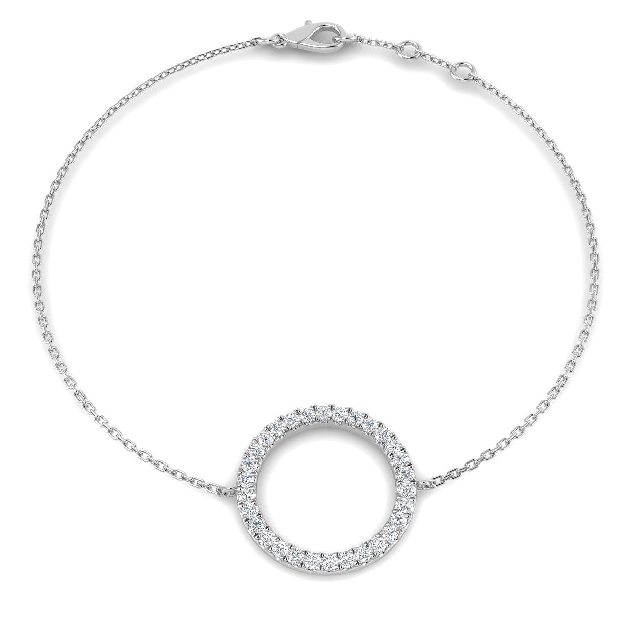 9ct White Gold 0.32ct Lab Grown Diamond Bracelet