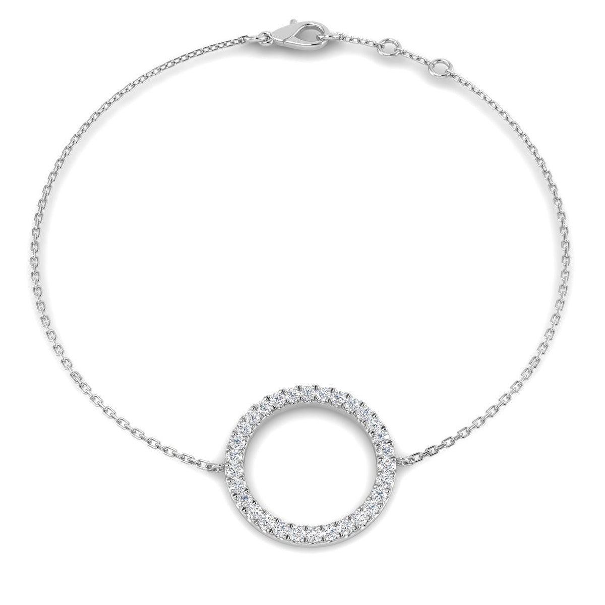 9ct White Gold 0.32ct Lab Grown Diamond Bracelet