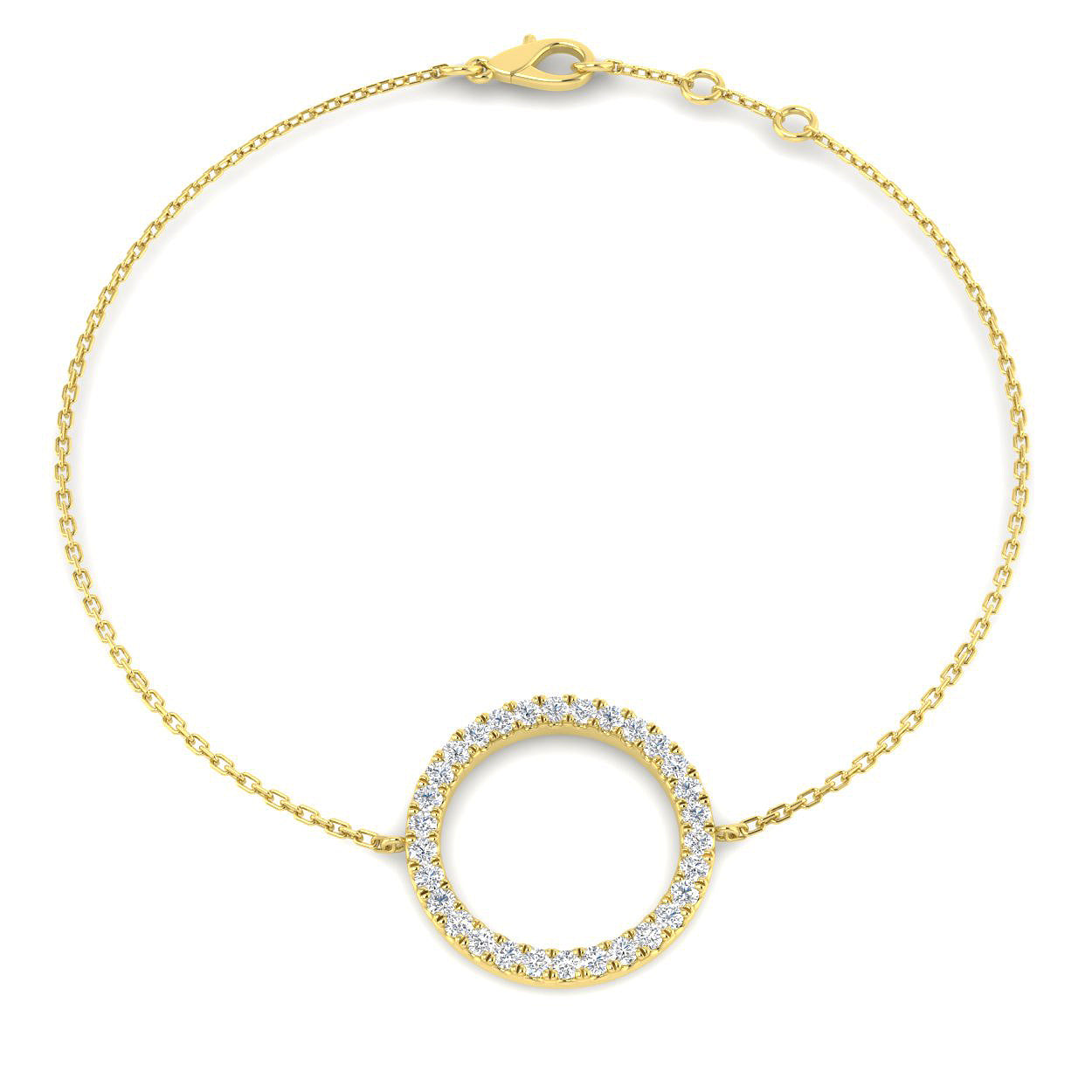 9ct Yellow Gold 0.32ct Lab Grown Diamond Bracelet - Elegant Design
