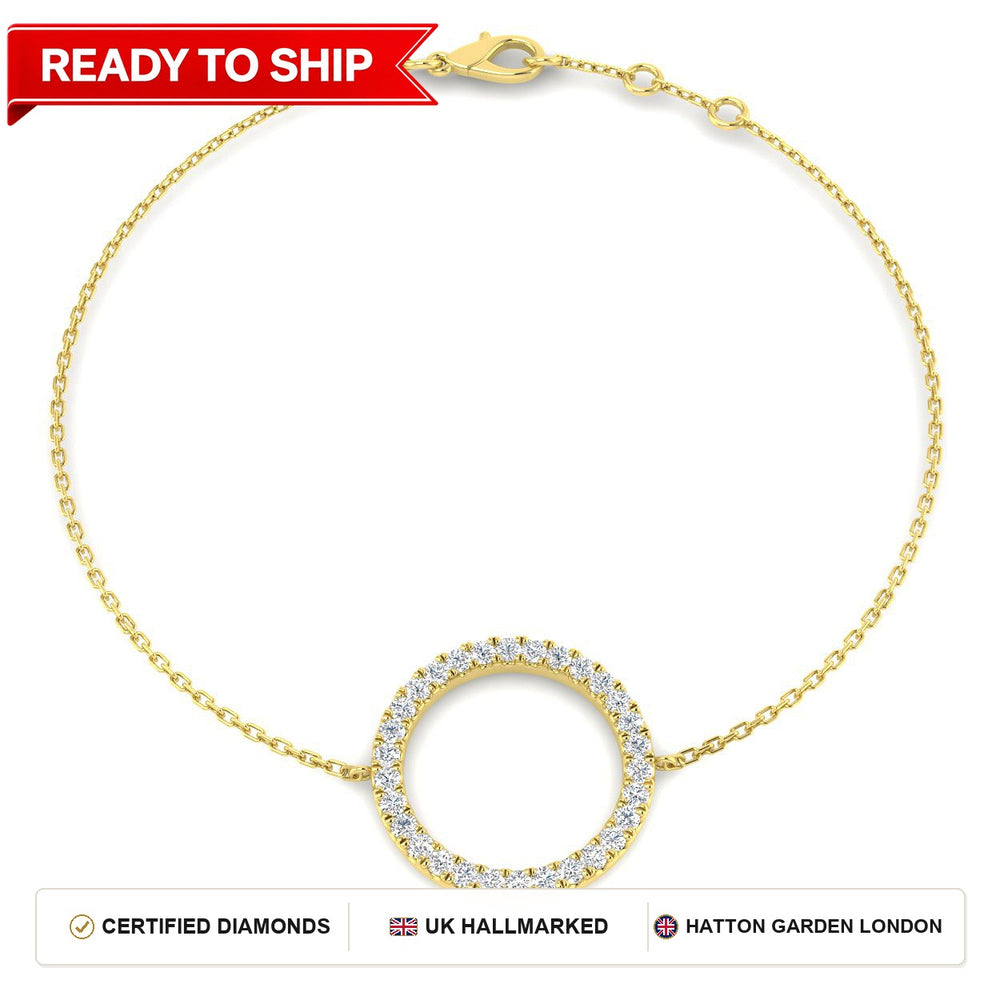 Lab grown diamond tennis bracelet