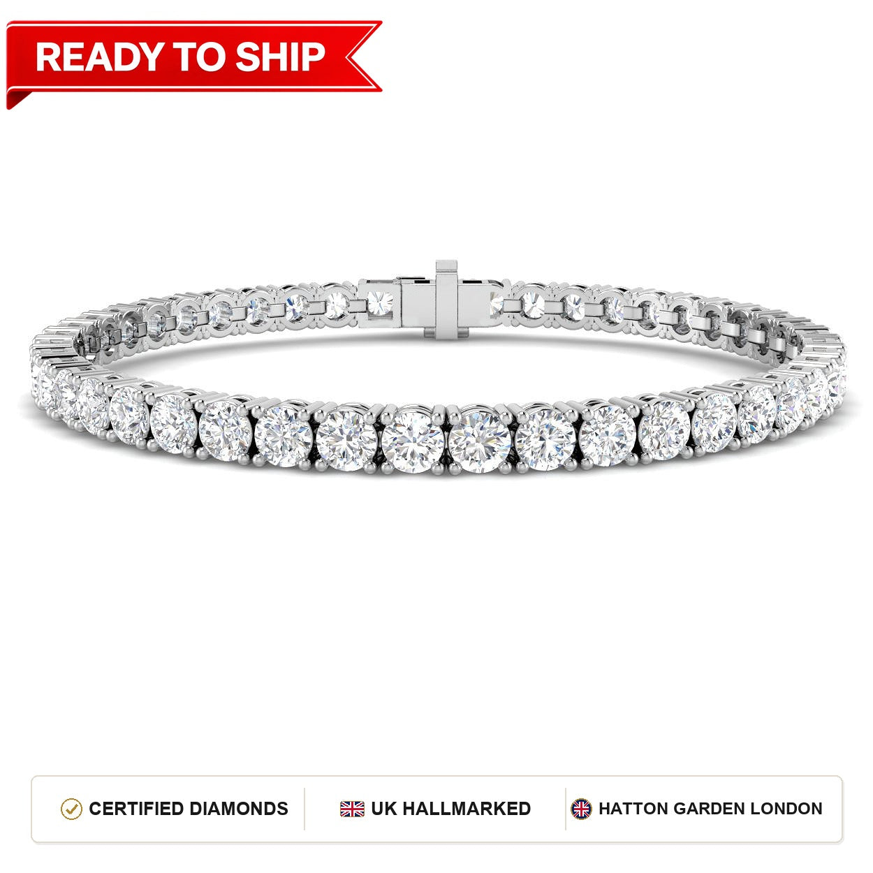 Lab grown diamond tennis bracelet
