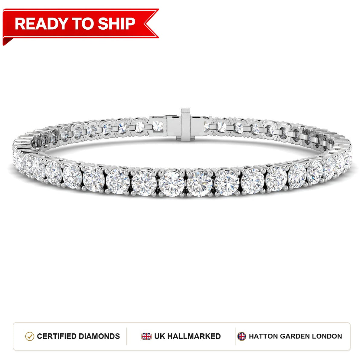 Lab grown diamond tennis bracelet