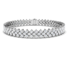 8.3 Carat Lab Grown Round Diamond Tennis Bracelet 9k White Gold Ready To Ship