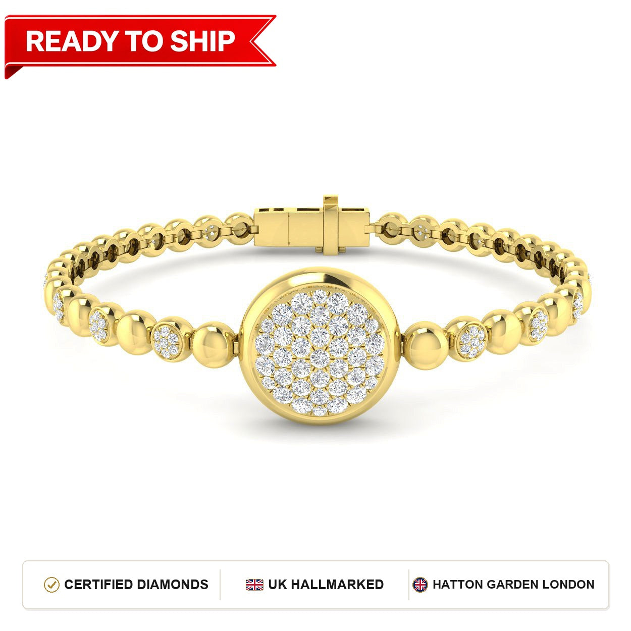 Lab grown diamond tennis bracelet