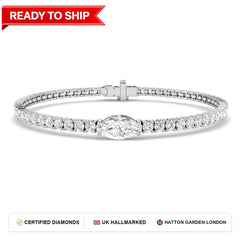 Lab grown diamond tennis bracelet