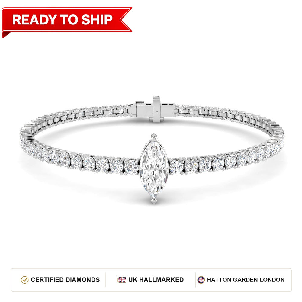 Lab grown diamond tennis bracelet