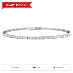 Lab grown diamond tennis bracelet