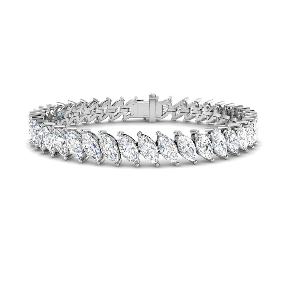 12.09ct Diamond Bracelet in 9K White Gold