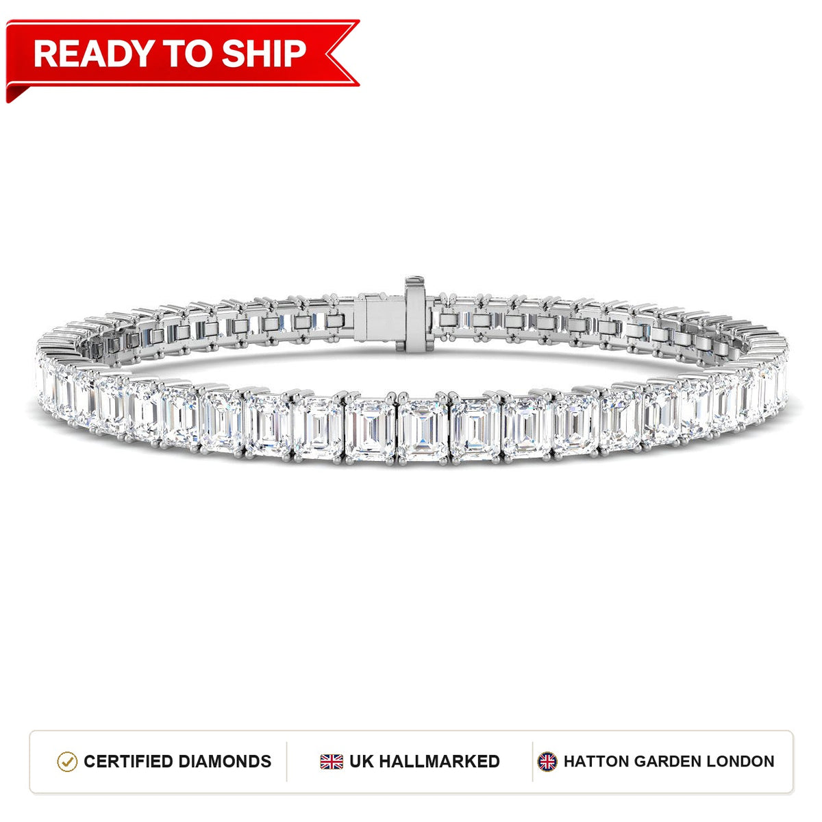 Lab grown diamond tennis bracelet