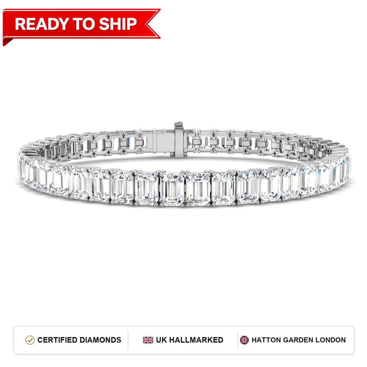 Lab grown diamond tennis bracelet