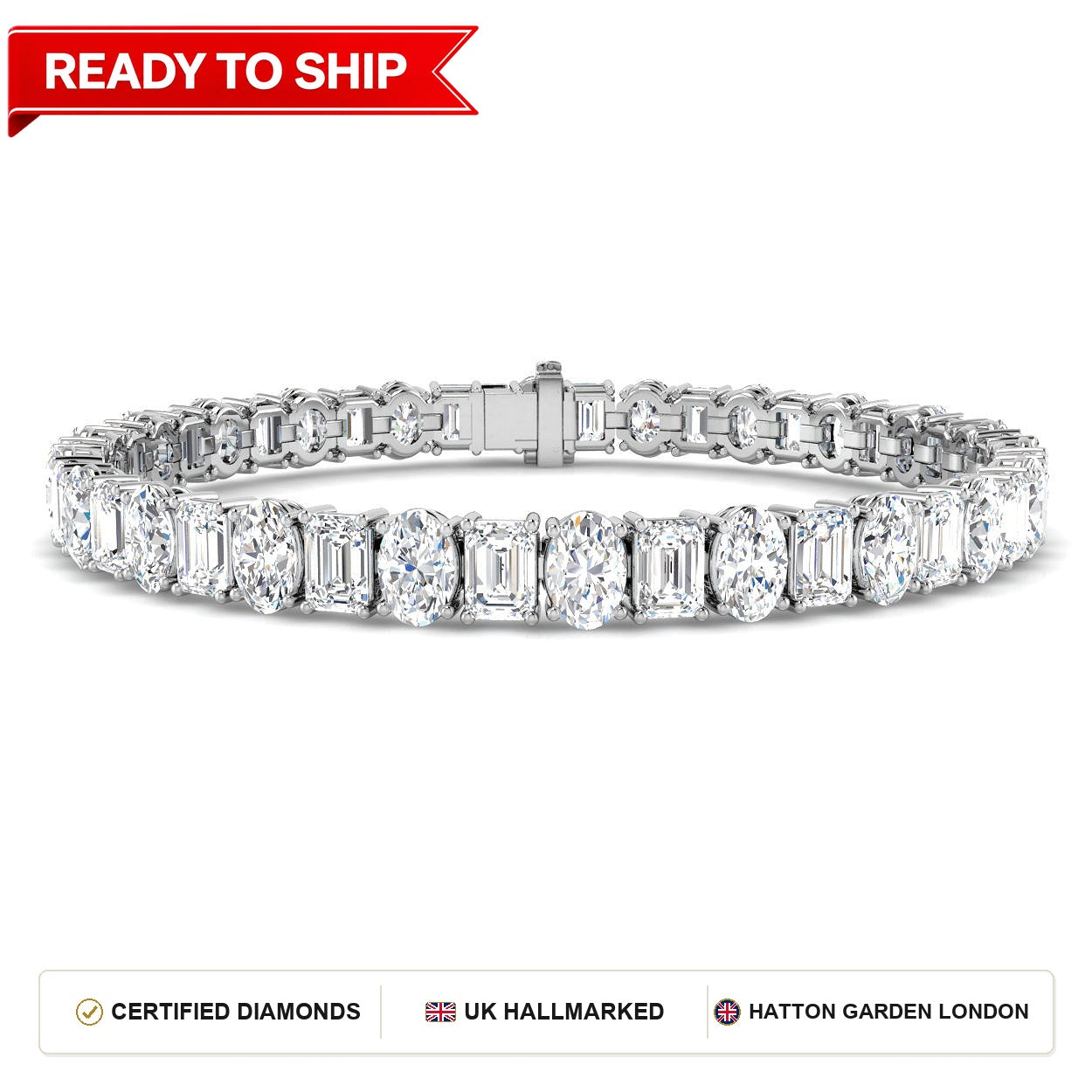 Lab grown diamond tennis bracelet